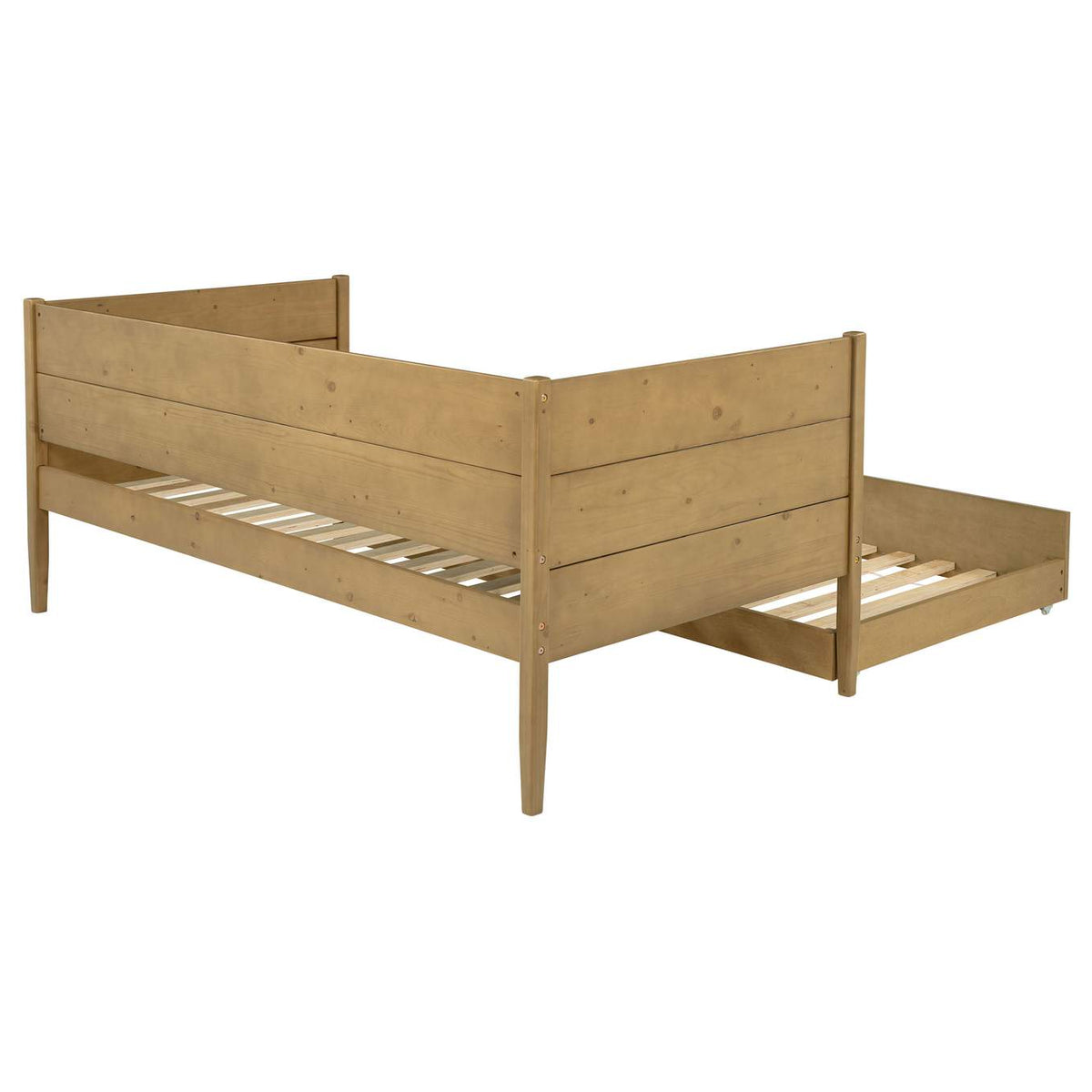 300685 Calinda Wood Twin Daybed With Trundle Natural