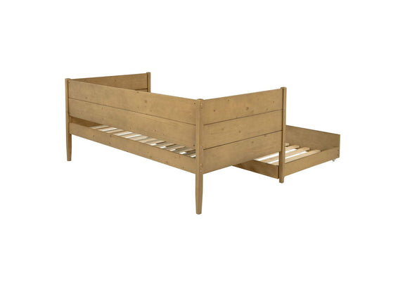 300685 Calinda Wood Twin Daybed With Trundle Natural