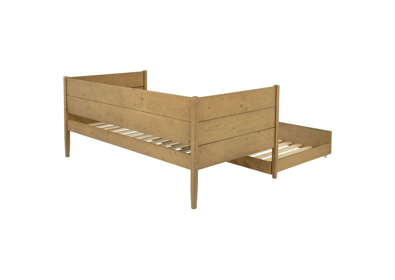 300685 Calinda Wood Twin Daybed With Trundle Natural
