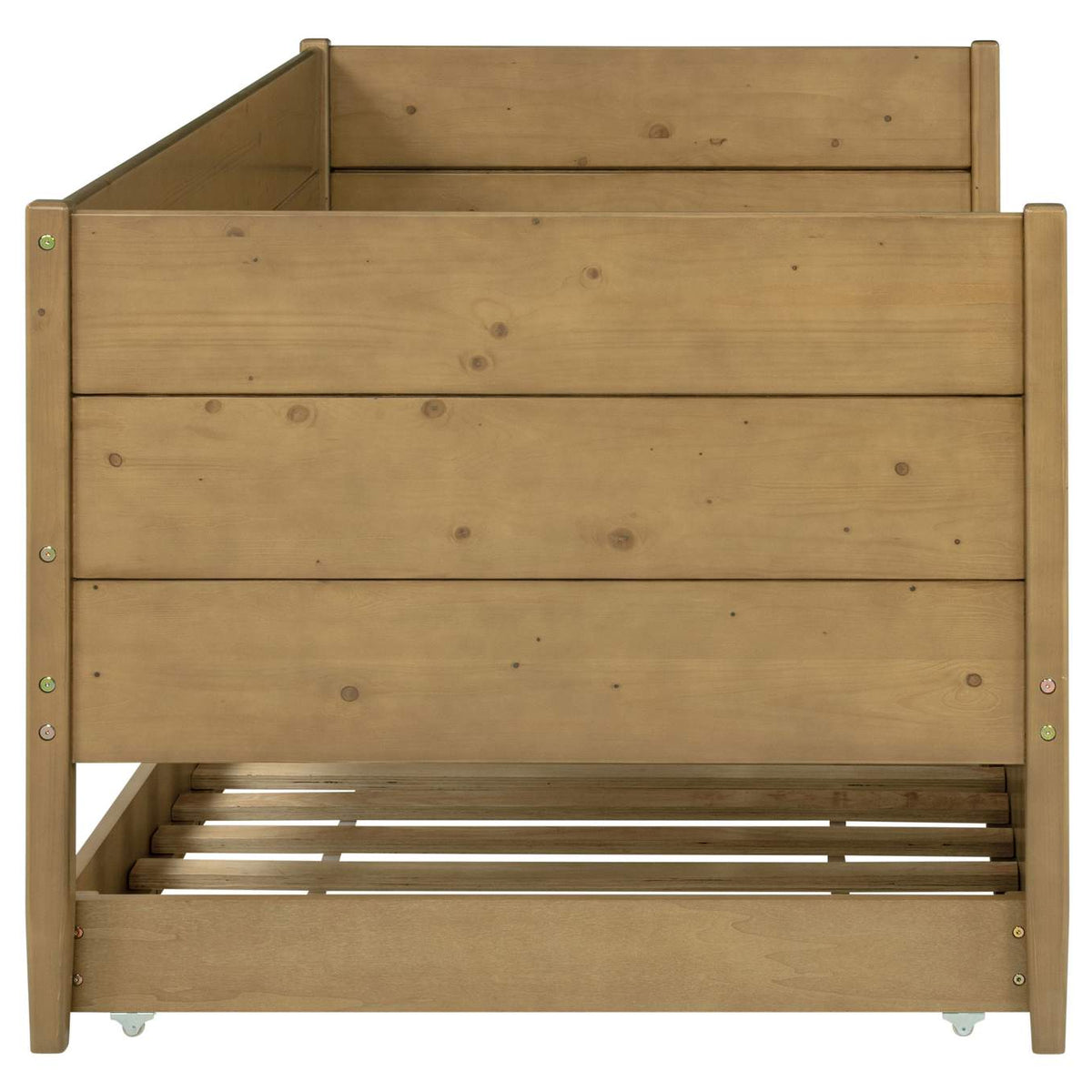 300685 Calinda Wood Twin Daybed With Trundle Natural