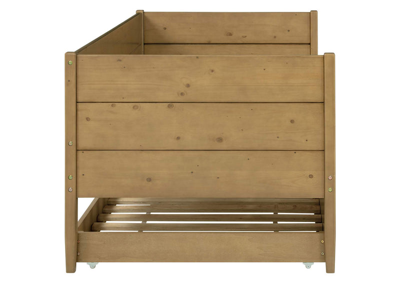 300685 Calinda Wood Twin Daybed With Trundle Natural