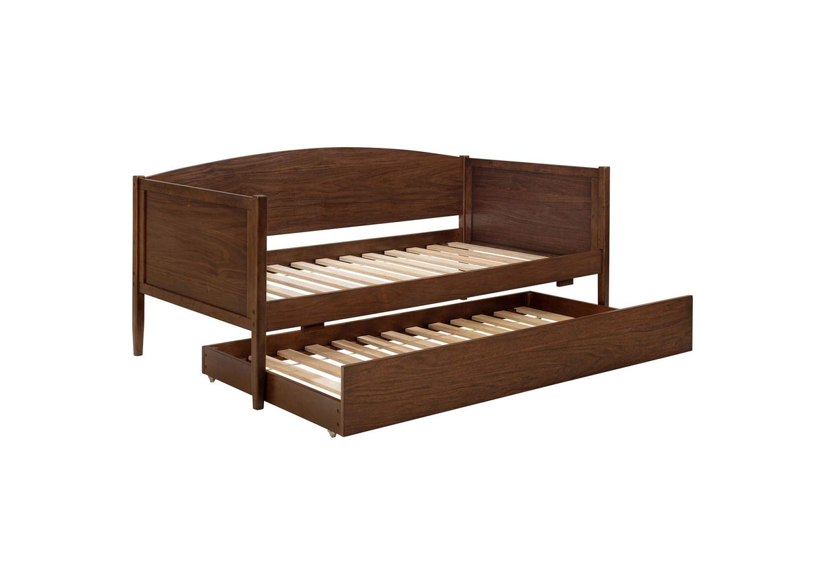 300686 Bozeman Wood Twin Daybed With Trundle Medium Walnut