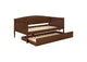 300686 Bozeman Wood Twin Daybed With Trundle Medium Walnut