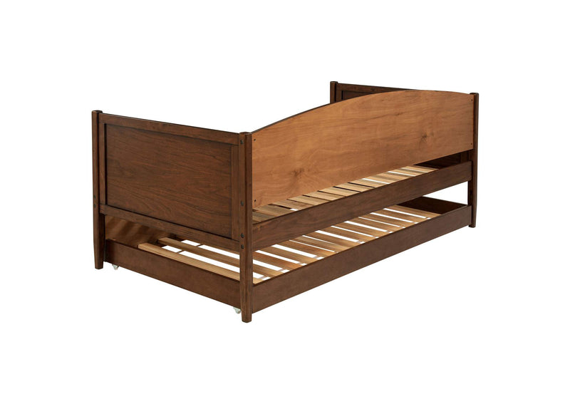 300686 Bozeman Wood Twin Daybed With Trundle Medium Walnut