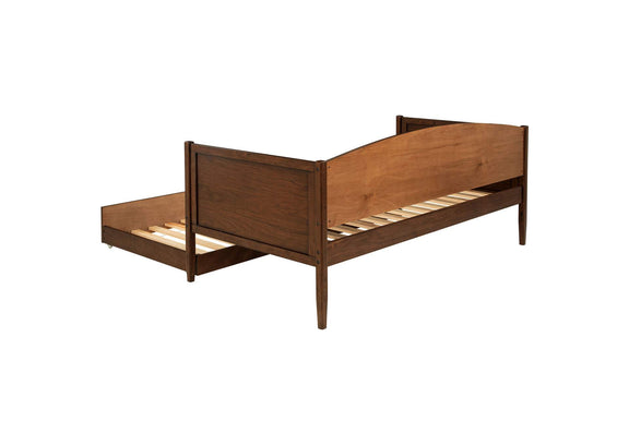 300686 Bozeman Wood Twin Daybed With Trundle Medium Walnut