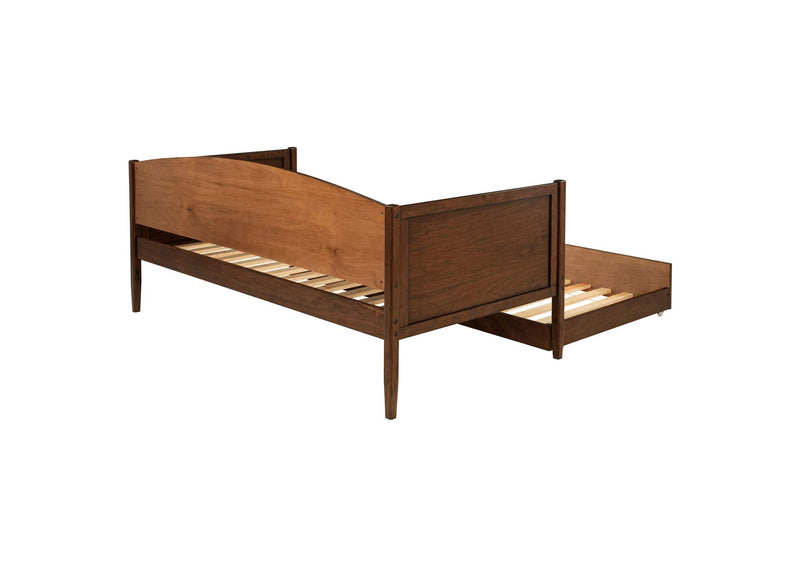 300686 Bozeman Wood Twin Daybed With Trundle Medium Walnut