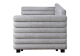 300718 Patricia Boucle Upholstered Twin Day Bed with Trundle Grey