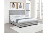 300719KE Patricia 58-inch Boucle Upholstered Eastern King Bed Grey