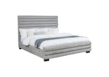 300719KE Patricia 58-inch Boucle Upholstered Eastern King Bed Grey