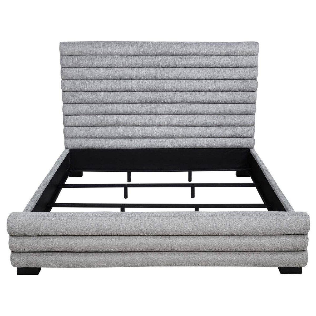 300719KE Patricia 58-inch Boucle Upholstered Eastern King Bed Grey
