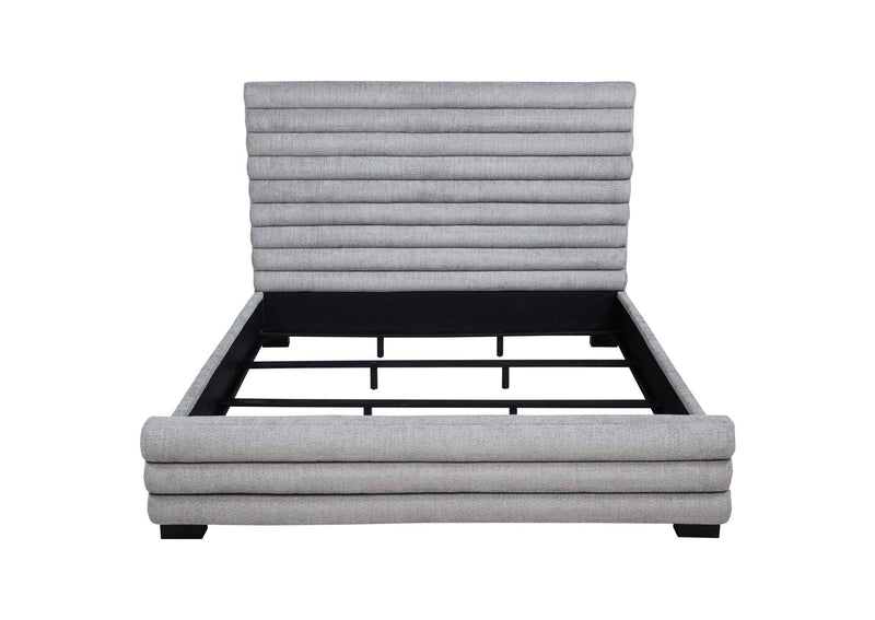 300719KE Patricia 58-inch Boucle Upholstered Eastern King Bed Grey