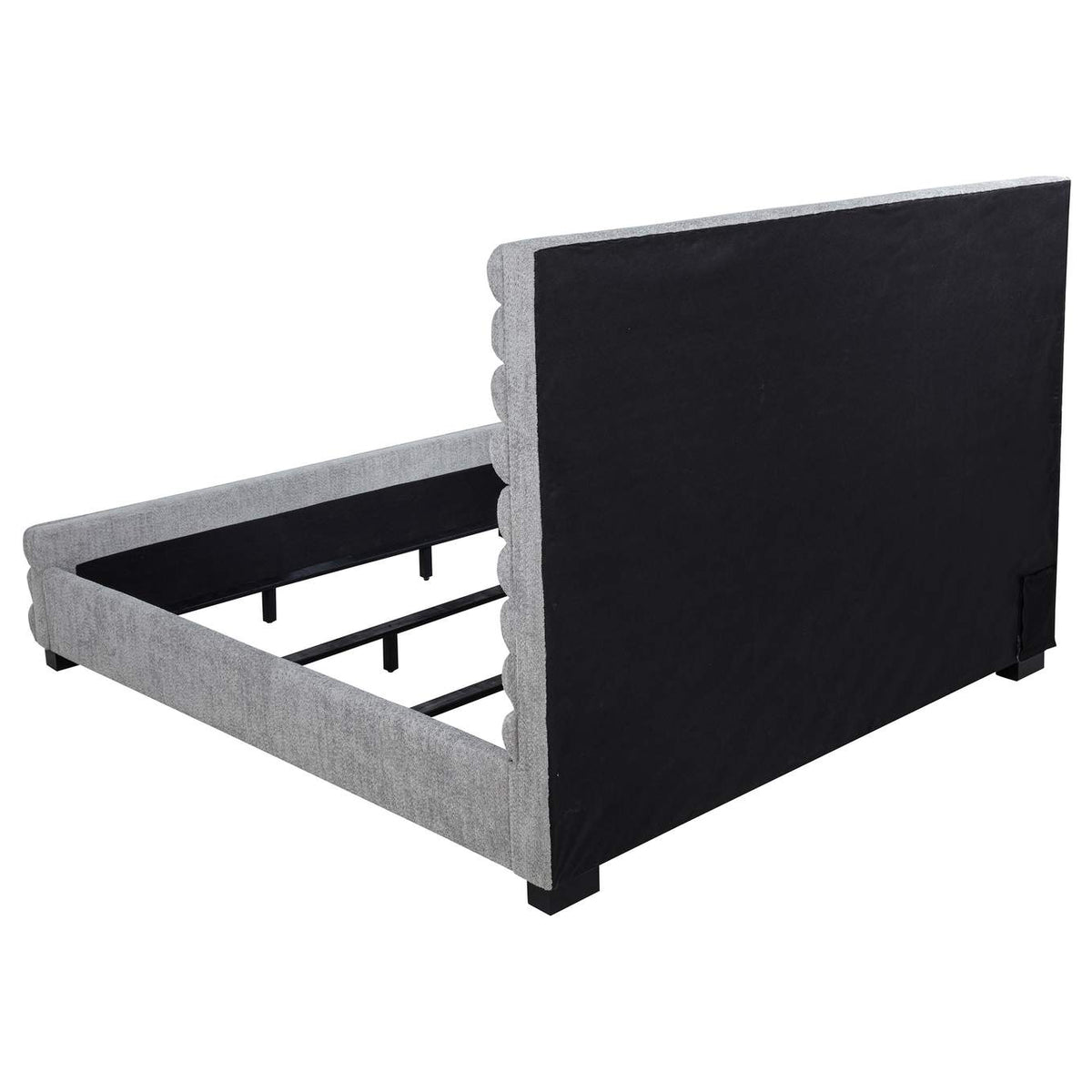 300719KE Patricia 58-inch Boucle Upholstered Eastern King Bed Grey
