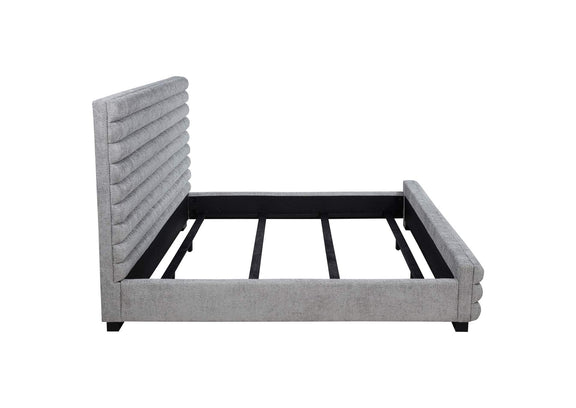 300719KE Patricia 58-inch Boucle Upholstered Eastern King Bed Grey