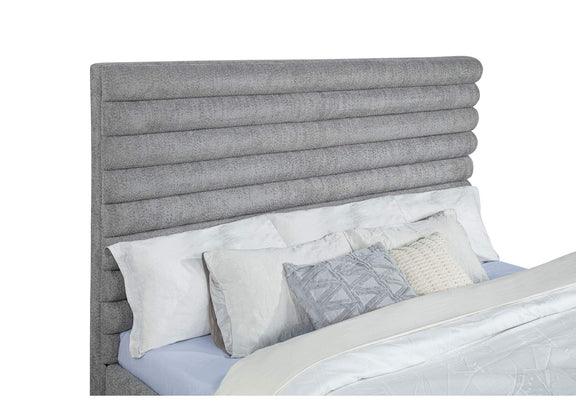 300719KE Patricia 58-inch Boucle Upholstered Eastern King Bed Grey