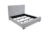 300719KW Patricia 58-inch Boucle Upholstered California King Bed Grey