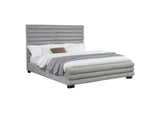 300719KW Patricia 58-inch Boucle Upholstered California King Bed Grey