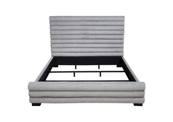 300719KW Patricia 58-inch Boucle Upholstered California King Bed Grey