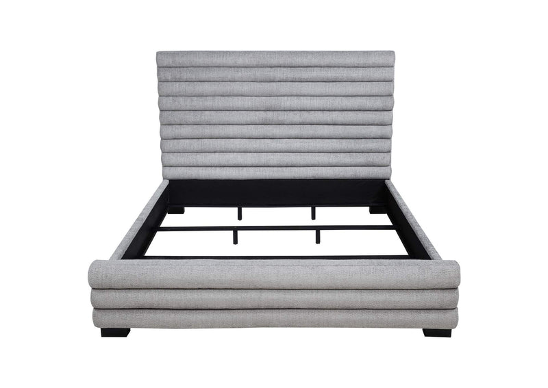 300719KW Patricia 58-inch Boucle Upholstered California King Bed Grey