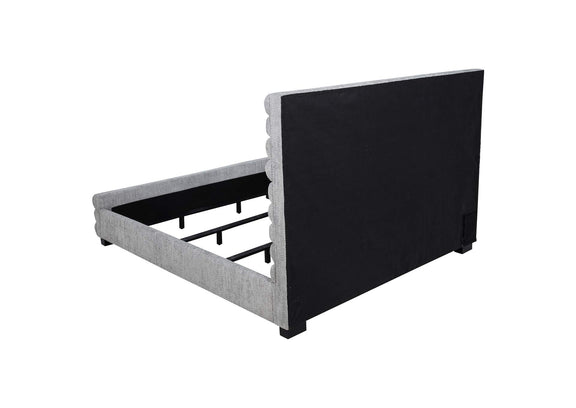 300719KW Patricia 58-inch Boucle Upholstered California King Bed Grey