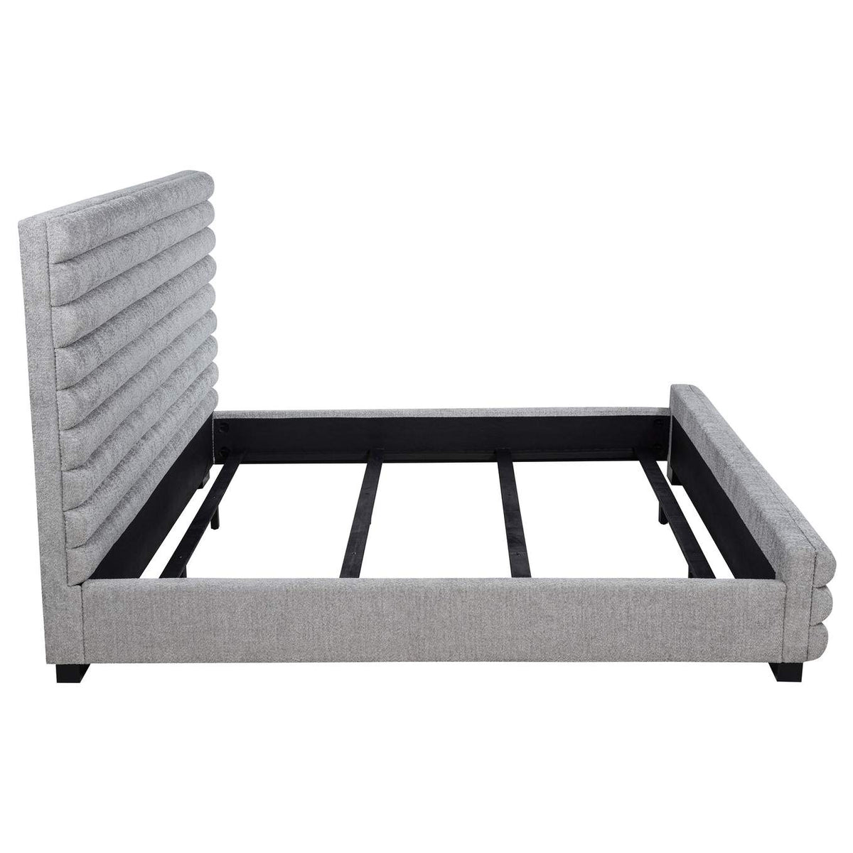300719KW Patricia 58-inch Boucle Upholstered California King Bed Grey