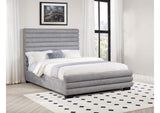 300719Q Patricia 58-inch Boucle Upholstered Queen Bed Grey