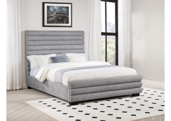 300719Q Patricia 58-inch Boucle Upholstered Queen Bed Grey