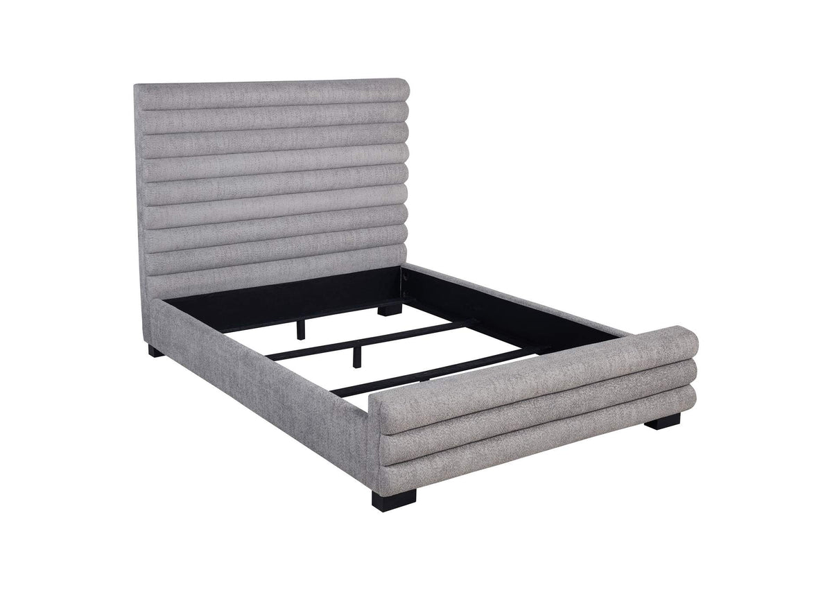 300719Q Patricia 58-inch Boucle Upholstered Queen Bed Grey