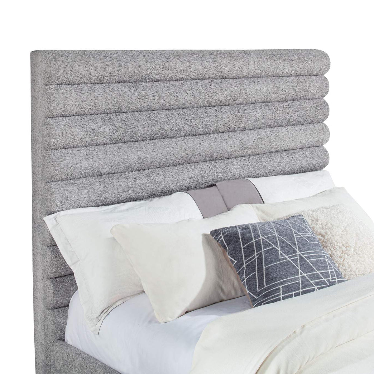 300719Q Patricia 58-inch Boucle Upholstered Queen Bed Grey