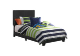 Dorian Faux Leather Upholstered Twin Panel Bed Black