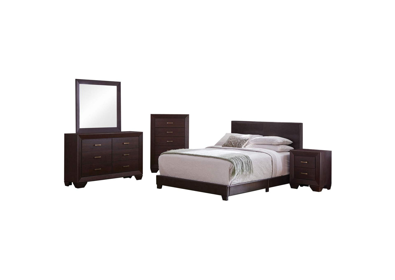Dorian 5-piece Full Bedroom Set Dark Cocoa