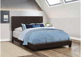 300762F Dorian Faux Leather Upholstered Full Panel Bed Brown