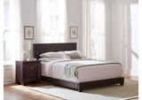 300762F Dorian Faux Leather Upholstered Full Panel Bed Brown
