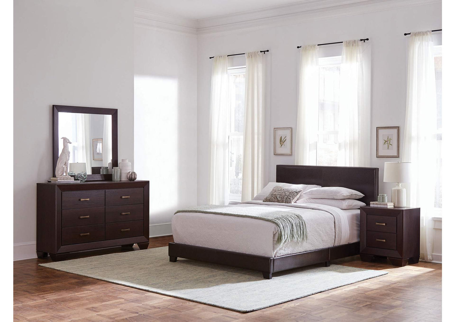 Dorian 4-piece Twin Bedroom Set Dark Cocoa