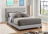 300763KW Dorian Faux Leather Upholstered California King Bed Grey