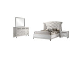 300843KE-S4 Barzini 4-piece Eastern King Bedroom Set White
