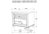 300843KW-S5 Barzini 5-piece California King Bedroom Set White