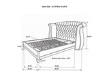 300843Q Barzini Upholstered Queen Wingback Bed White