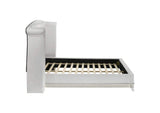 300843Q Barzini Upholstered Queen Wingback Bed White