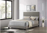 300851F Dorian Fabric Upholstered Full Panel Bed Taupe