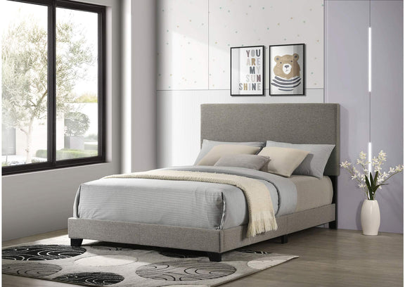 300851F Dorian Fabric Upholstered Full Panel Bed Taupe