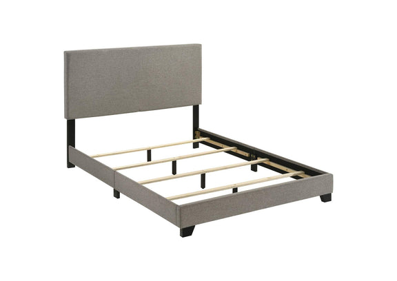 300851F Dorian Fabric Upholstered Full Panel Bed Taupe