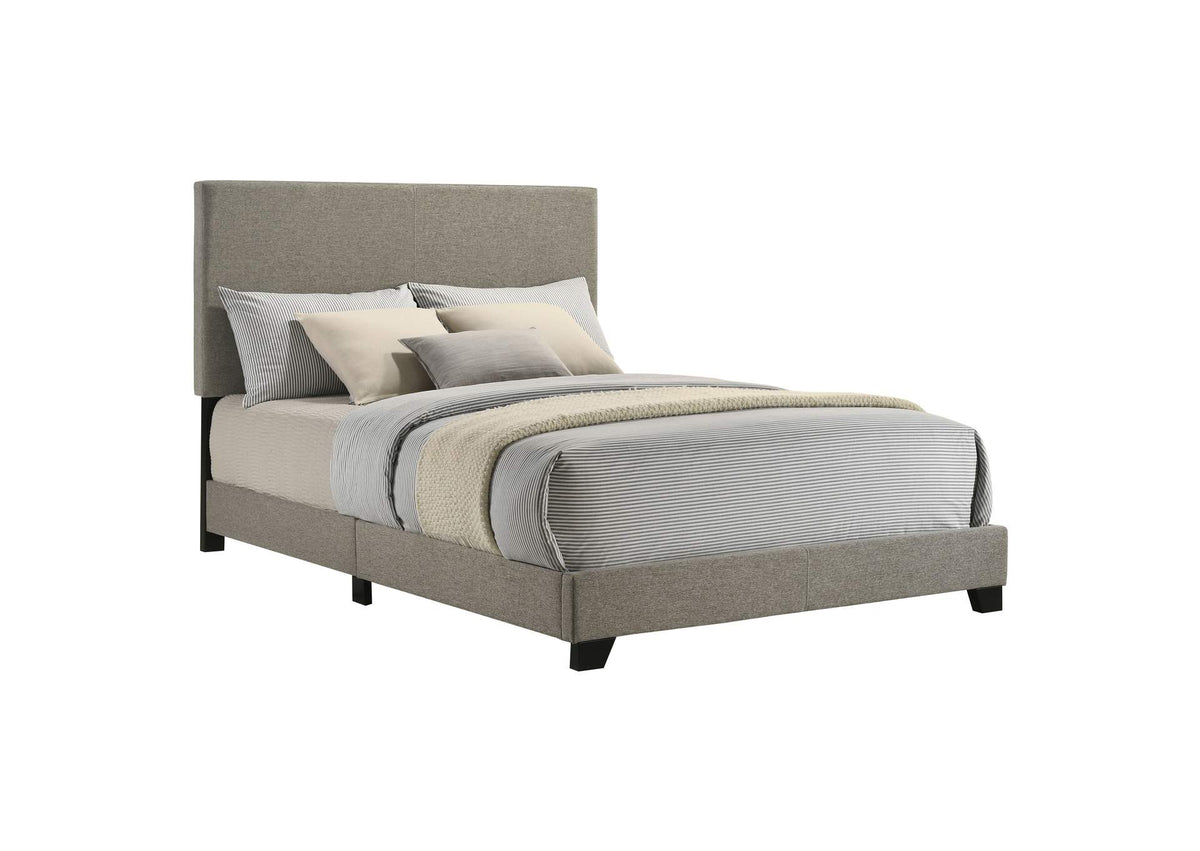 300851F Dorian Fabric Upholstered Full Panel Bed Taupe