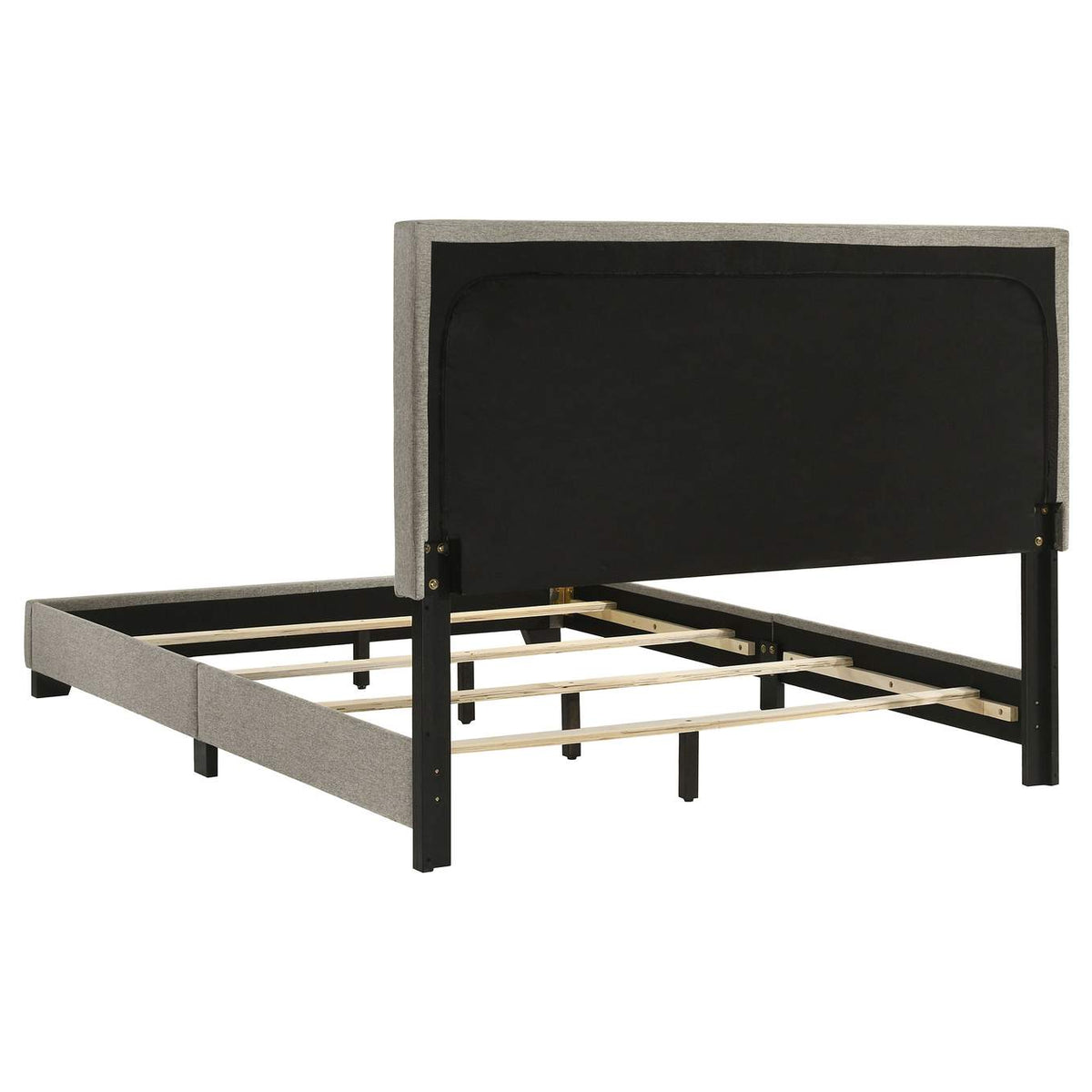 300851F Dorian Fabric Upholstered Full Panel Bed Taupe