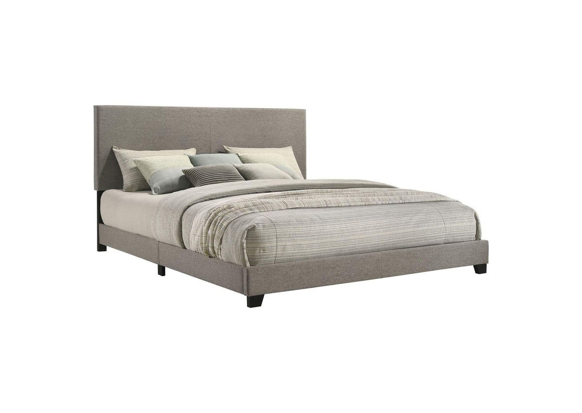 300851KE Dorian Fabric Upholstered Eastern King Panel Bed Taupe