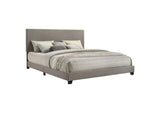 300851KE Dorian Fabric Upholstered Eastern King Panel Bed Taupe