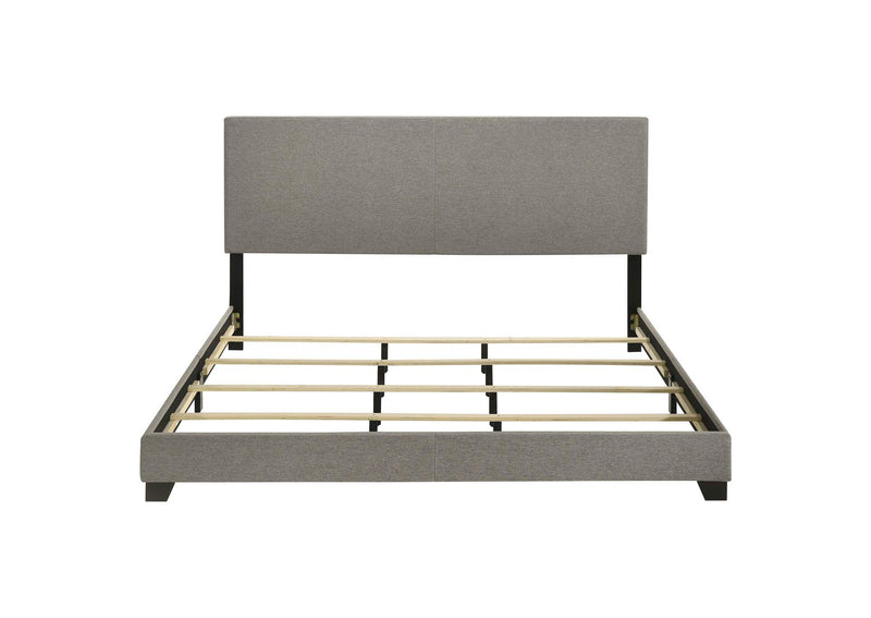 300851KE Dorian Fabric Upholstered Eastern King Panel Bed Taupe