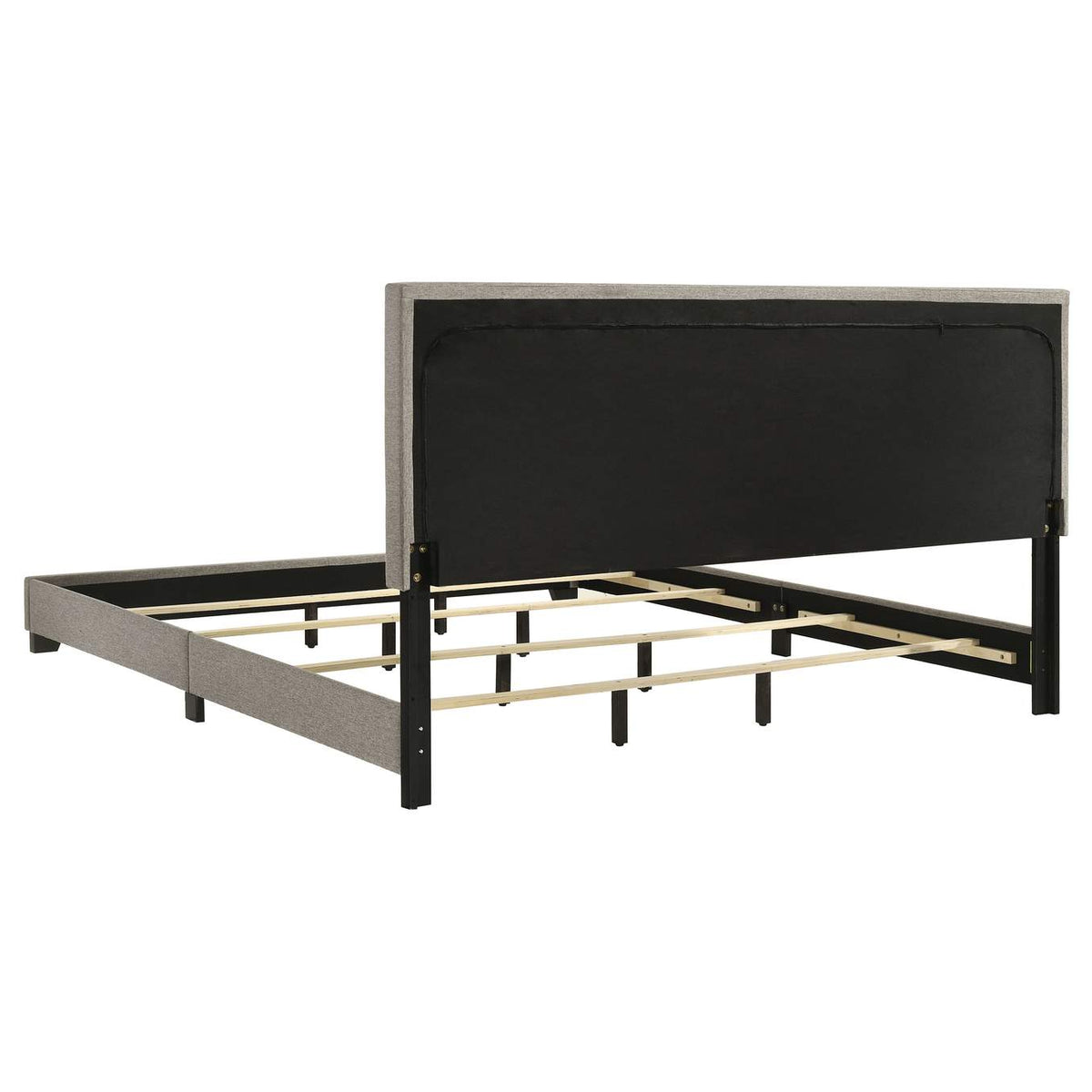 300851KE Dorian Fabric Upholstered Eastern King Panel Bed Taupe