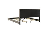 300851KE Dorian Fabric Upholstered Eastern King Panel Bed Taupe
