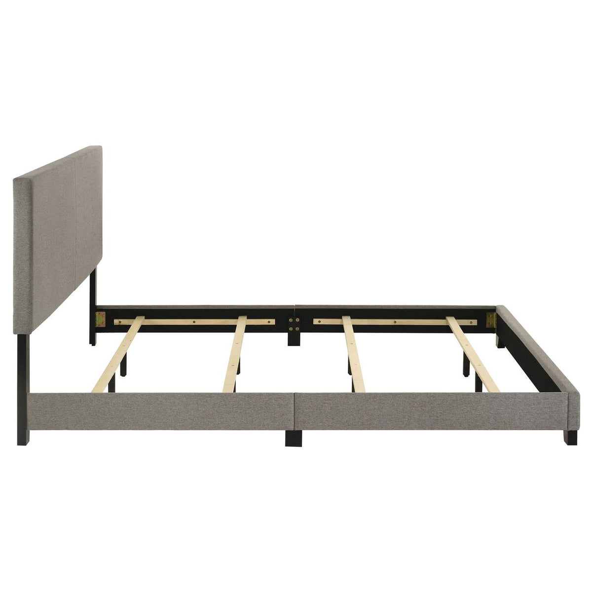 300851KE Dorian Fabric Upholstered Eastern King Panel Bed Taupe