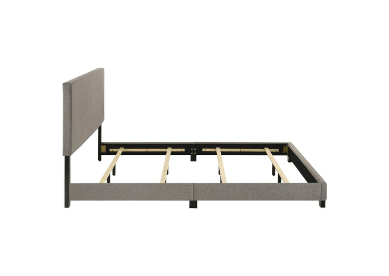 300851KE Dorian Fabric Upholstered Eastern King Panel Bed Taupe